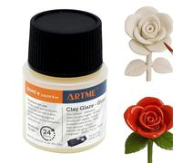 ARTME Smalto per Argilla Lucido 60ml, Vernice con Finitura Lucida per Argilla Polimerica, Argilla Autoindurente e Ceramica, Trasparente