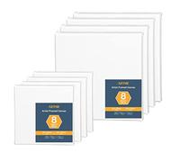 Artme Tela intelaiate 8 pezzi (24x30CM-4pk, 30x40CM-4pk) Tela pre-stirata per artisti / 280GSM 100% cotone/triplo con innesto/senza acidi/grana media/ 1,7 cm - acrilico/olio