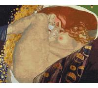 Artnapi Dipingere con i numeri, adulti con cornice, dipinta a mano, Danae, Gustav Klimt, kit per principianti e adulti, set con colori acrilici e pennelli, tela da 40 x 50 cm, ideale come regalo
