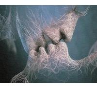 Artnapi Dipingere con i numeri, adulti con cornice, dipinta a mano fai da te, delicato bacio, kit per principianti e adulti, set con colori acrilici e pennelli, tela da 40 x 50 cm, ideale come regalo