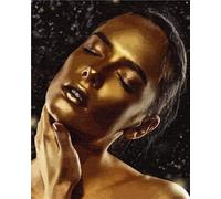 Artnapi Dipingere con i numeri, adulti con cornice, dipinta a mano, oro ovunque, kit per principianti e adulti, set con colori acrilici e pennelli, tela da 40 x 50 cm, ideale come regalo