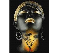 Artnapi Set Diamond Painting 5D DIY | Il Calore dell'Africa 30 x 40 cm | Mosaico con Diamanti per Decorazione della Casa