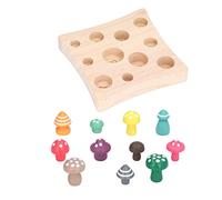 ARTOCT Colorati Giocattoli in Legno per la Raccolta dei Funghi, Set da 11 | Materiale in tiglio, gioco educativo, migliora il riconoscimento del colore, la percezione delle dimensioni, la