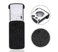 ARTOCT Lente D'ingrandimento 30x 60x 90x, Lente per Gioielli con Luce LED e Ottica, per Valutazione Monete Francobolli Gioielli (Nera)