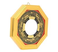 ARTOCT Specchio Cinese Feng Shui Bagua, Specchio Convesso in Legno, per la Ricchezza e la Protezione, la Casa, L'arredamento Esterno (convesso diametro 13,5 cm)