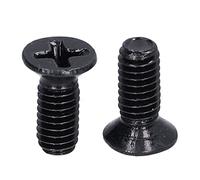 ARTOCT Vite a Testa Svasata 50 Pezzi, Testa Piatta M4 A2 70 Acciaio Zincato, con Cacciavite PZ2, per Connessione Manutenzione Riparazione (Mch*10)