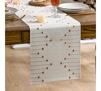 Artoid Mode Caramel Boho Agriturismo Rustico Nodo Autunno Runner da tavola 30 x 183 cm, per le vacanze, la cucina, la casa, le feste