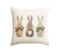 Artoid Mode Federa per cuscino pasquale a tre conigli, 45 x 45 cm, per la primavera, stagionale, per il soggiorno, decorazione