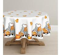 Artoid Mode Foglie d'acero, tovaglia per l'autunno, rotonda, 140 cm, stagionale, antimacchia, biancheria da tavolo, cucina, decorazione per feste