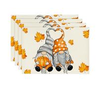 Artoid Mode GNOME - Set di 4 tovagliette con foglie d'acero, 30 x 45 cm, lavabili