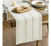 Artoid Mode Macramè Runner da Tavola Beige 30x143 cm, Decorazione da Tavolo da Cucina Vacanze Feste Compleanno Matrimoni