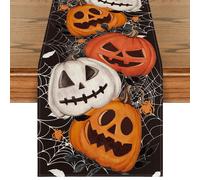 Artoid Mode Ragnatela nera per zucche lanterna per Halloween runner da tavolo