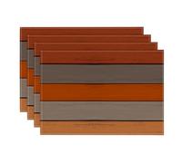 Artoid Mode Set di 4 tovagliette arancioni anticate in legno rustico, per l'autunno, 30 x 45 cm, per le vacanze, lavabili, per la cucina, le feste