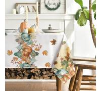 Artoid Mode Tovaglia ad acquerello, con foglie d'acero, per l'autunno, 140 x 110 cm, stagionale, antimacchia, per la cucina, decorazione per feste