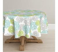 Artoid Mode Tovaglia per l'autunno, motivo floreale, rotonda, 120 cm, stagionale, antimacchia, per la cucina, per le vacanze, per le feste