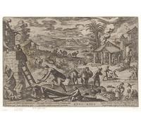ARToPHIIU Dipinti Famosi Quadri Stampa Murale su Tela Età del Bronzo di Antonio Tempesta per L'arredamento del Soggiorno 60x90cm