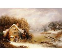 ARToPHIIU Dipinti Famosi Quadri Stampa Murale su Tela il cuore ghiacciato dell'inverno di William T Such per L'arredamento del Soggiorno 60x90cm