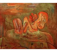 ARToPHIIU Dipinti Famosi Quadri Stampa Murale su Tela Il disastro della Sfinge di Paul Klee per L'arredamento del Soggiorno 60x90cm