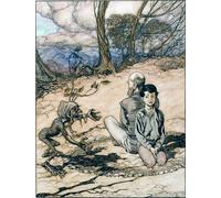 ARToPHIIU Dipinti Famosi Quadri Stampa Murale su Tela il figlio fece un cerchio e suo padre e lui presero posto al suo interno di Arthur Rackham per L'arredamento del Soggiorno 60x90cm