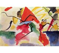 ARToPHIIU Dipinti Famosi Quadri Stampa Murale su Tela Improvvisazione di Vasilij Kandinskij per L'arredamento del Soggiorno 60x90cm