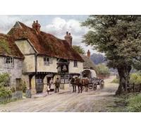 ARToPHIIU Dipinti Famosi Quadri Stampa Murale su Tela la locanda Waltham St Laurence Berkshire di Alfred Robert Quinton per L'arredamento del Soggiorno 60x90cm