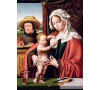 ARToPHIIU Dipinti Famosi Quadri Stampa Murale su Tela la Sacra Famiglia di Joos Van Cleve per L'arredamento del Soggiorno 60x90cm