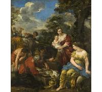 ARToPHIIU Dipinti Famosi Quadri Stampa Murale su Tela Labano cerca i suoi idoli di Pietro Da Cortona per L'arredamento del Soggiorno 60x90cm