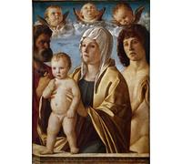 ARToPHIIU Dipinti Famosi Quadri Stampa Murale su Tela Lady col Bambino tra i Santi Pietro e Santi di famoso artista per L'arredamento del Soggiorno 60x90cm