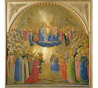 ARToPHIIU Dipinti Famosi Quadri Stampa Murale su Tela l'Incoronazione della Vergine del Beato Angelico per L'arredamento del Soggiorno 60x90cm