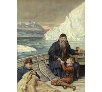 ARToPHIIU Dipinti Famosi Quadri Stampa Murale su Tela l'ultimo di Henry Hudson di John Collier per L'arredamento del Soggiorno 60x90cm