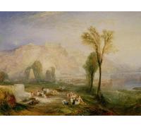 ARToPHIIU Dipinti Famosi Quadri Stampa Murale su Tela Onora Ehrenbreitstein e la tomba di Marceau Da 'childe Harold' di Byron di Mallord William Turner per L'arredamento del Soggiorno 60x90cm