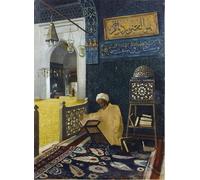 ARToPHIIU Dipinti Famosi Quadri Stampa Murale su Tela Recitare le Scritture Dipinto di Osman Hamdi Bey per L'arredamento del Soggiorno 60x90cm