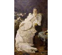 ARToPHIIU Dipinti Famosi Quadri Stampa Murale su Tela Ritratto di Emilia Lvovna Prahovo di Wilhelm Kotarbinski per L'arredamento del Soggiorno 60x90cm