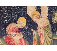 ARToPHIIU Dipinti Famosi Quadri Stampa Murale su Tela San con un angelo Particolare del n. Apocalisse di Angers di Nicolas Bataille per L'arredamento del Soggiorno 60x90cm