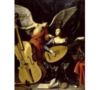ARToPHIIU Dipinti Famosi Quadri Stampa Murale su Tela Santa Cecilia e l'angelo di Carlo Saraceni per L'arredamento del Soggiorno 60x90cm