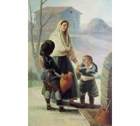 ARToPHIIU Dipinti Famosi Quadri Stampa Murale su Tela una donna e due bambini di Francisco De Goya per L'arredamento del Soggiorno 60x90cm