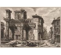 ARToPHIIU Dipinti Famosi Quadri Stampa Murale su Tela Vedute del Foro di Nerva di Battista Piranesi per L'arredamento del Soggiorno 60x90cm