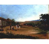 ARToPHIIU Immagini Moderni Murale Artistico Poster Stampe Quadri Autoritratto del pittore alla fattoria 'la Huerta' di Johann Moritz Rugendas per Decorazioni per la Casa 60x90cm
