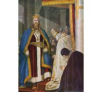 ARToPHIIU Immagini Moderni Murale Artistico Poster Stampe Quadri Carlo Magno incoronato imperatore romano il giorno di Natale di Tancredi Scarpelli per Decorazioni per la Casa 60x90cm