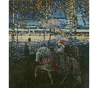 ARToPHIIU Immagini Moderni Murale Artistico Poster Stampe Quadri Coppia a cavallo di Vasilij Kandinskij per Decorazioni per la Casa 60x90cm