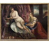 ARToPHIIU Immagini Moderni Murale Artistico Poster Stampe Quadri dansne in Figlia di Acrisios di Jacopo Robusti Tintoretto per Decorazioni per la Casa 60x90cm