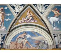ARToPHIIU Immagini Moderni Murale Artistico Poster Stampe Quadri decorazione della volta raffigurante Giunone sul carro e un violinista di Del Piombo per Decorazioni per la Casa 60x90cm