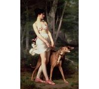 ARToPHIIU Immagini Moderni Murale Artistico Poster Stampe Quadri Diana cacciatrice di Gaston Casimir Saint Pierre per Decorazioni per la Casa 60x90cm