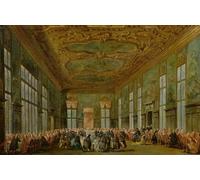 ARToPHIIU Immagini Moderni Murale Artistico Poster Stampe Quadri Doge Alvise Mocenigo Iv Giving a Banquet for the Ambassadors by Francesco Guardi per Decorazioni per la Casa 60x90cm