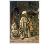 ARToPHIIU Immagini Moderni Murale Artistico Poster Stampe Quadri il barbiere Dal ricordo del Cairo di Amadeo Preziosi per Decorazioni per la Casa 60x90cm