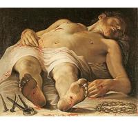 ARToPHIIU Immagini Moderni Murale Artistico Poster Stampe Quadri il Cristo Morto di Annibale Carracci per Decorazioni per la Casa 60x90cm