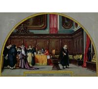 ARToPHIIU Immagini Moderni Murale Artistico Poster Stampe Quadri il Processo a Galileo Galilei di Nicolò Barabino per Decorazioni per la Casa 60x90cm
