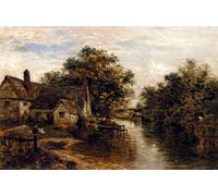 ARToPHIIU Immagini Moderni Murale Artistico Poster Stampe Quadri La casa di Willy Lott è il soggetto del fieno Wain di Constable Benjamin Williams Leader per Decorazioni per la Casa 60x90cm