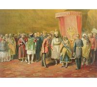 ARToPHIIU Immagini Moderni Murale Artistico Poster Stampe Quadri la prima investitura della stella India di William Simpson per Decorazioni per la Casa 60x90cm