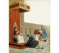 ARToPHIIU Immagini Moderni Murale Artistico Poster Stampe Quadri La storia della Francia Presentazione abate del cardinale di Richelieu di Maurice Leloir per Decorazioni per la Casa 60x90cm